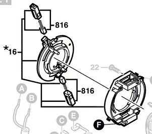 Couronne porte balais réf. 2 604 337 061 Bosch